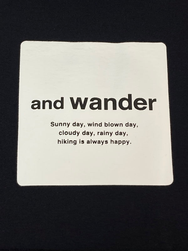 【中古品】【メンズ】 and wander アンドワンダー LIGHT W CLOTH SHIRT 574-3283071 ライト ダブリュー クロス シャツ トップス 140-251126-jt-18-min サイズ：XL カラー：ネイビー 万代Net店