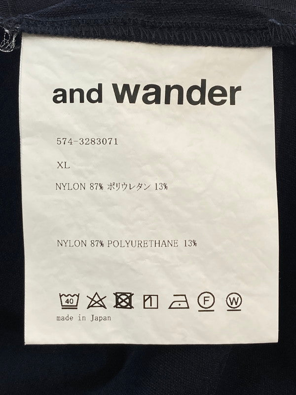 【中古品】【メンズ】 and wander アンドワンダー LIGHT W CLOTH SHIRT 574-3283071 ライト ダブリュー クロス シャツ トップス 140-251126-jt-18-min サイズ：XL カラー：ネイビー 万代Net店