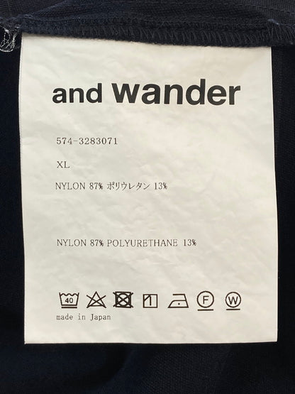 【中古品】【メンズ】 and wander アンドワンダー LIGHT W CLOTH SHIRT 574-3283071 ライト ダブリュー クロス シャツ トップス 140-251126-jt-18-min サイズ：XL カラー：ネイビー 万代Net店