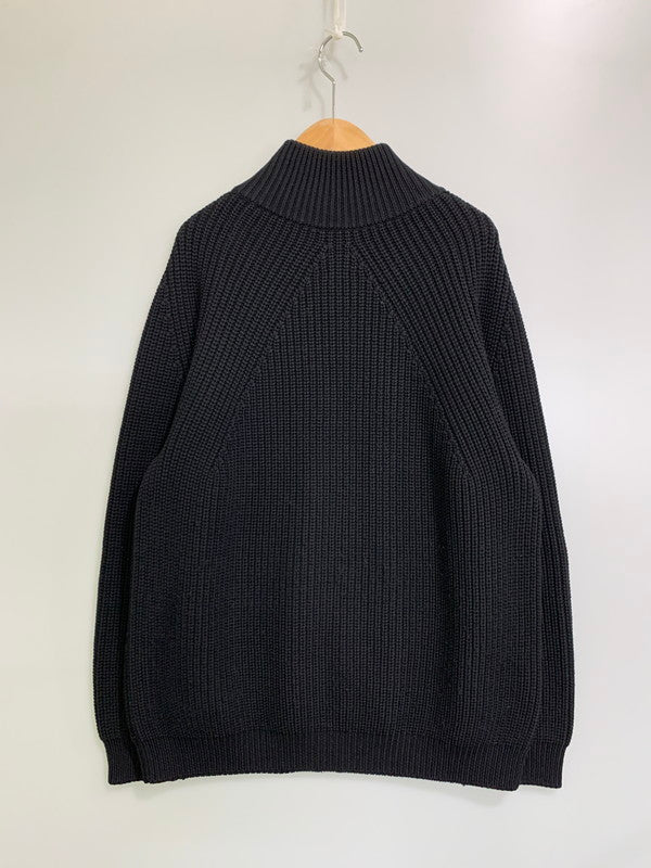 【中古品】【メンズ】 BATONER SIGNATURE DRIVERS SOLIDWOOL KNIT BN-21FM-025 バトナー シグネチャー ドライバーズ ソリッドウール ニット トップス 140-251125-yn-27-min サイズ：3 カラー：ブラック 万代Net店