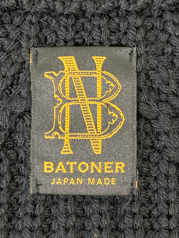 【中古品】【メンズ】 BATONER SIGNATURE DRIVERS SOLIDWOOL KNIT BN-21FM-025 バトナー シグネチャー ドライバーズ ソリッドウール ニット トップス 140-251125-yn-27-min サイズ：3 カラー：ブラック 万代Net店