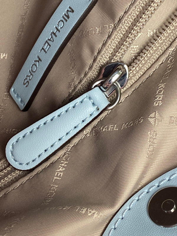 【中古美品】【レディース】 Michael Kors マイケルコース MK SIGNATURE TOTE BAG LIGHT BLUE 35T4S6HT9B MK柄 トートバッグ レディース カバン 180-251130-em-50-min カラー：ライトブルー 万代Net店