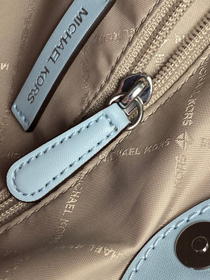 【中古美品】【レディース】 Michael Kors マイケルコース MK SIGNATURE TOTE BAG LIGHT BLUE 35T4S6HT9B MK柄 トートバッグ レディース カバン 180-251130-em-50-min カラー：ライトブルー 万代Net店