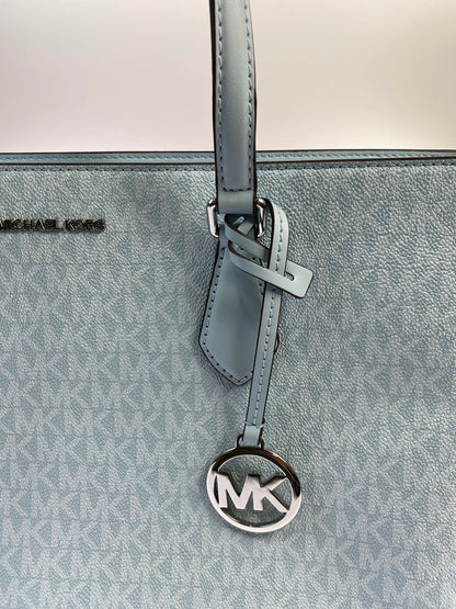 【中古美品】【レディース】 Michael Kors マイケルコース MK SIGNATURE TOTE BAG LIGHT BLUE 35T4S6HT9B MK柄 トートバッグ レディース カバン 180-251130-em-50-min カラー：ライトブルー 万代Net店