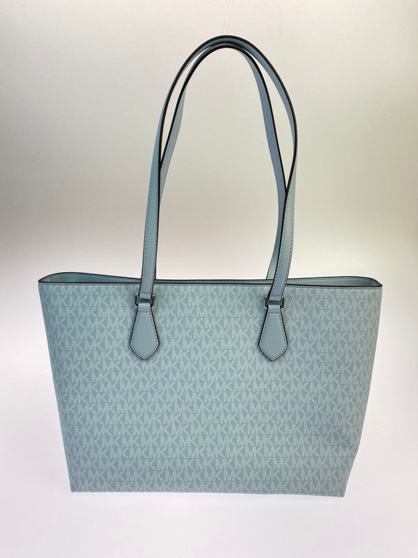 【中古美品】【レディース】 Michael Kors マイケルコース MK SIGNATURE TOTE BAG LIGHT BLUE 35T4S6HT9B MK柄 トートバッグ レディース カバン 180-251130-em-50-min カラー：ライトブルー 万代Net店