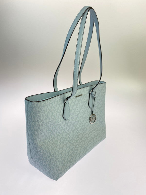【中古美品】【レディース】 Michael Kors マイケルコース MK SIGNATURE TOTE BAG LIGHT BLUE 35T4S6HT9B MK柄 トートバッグ レディース カバン 180-251130-em-50-min カラー：ライトブルー 万代Net店