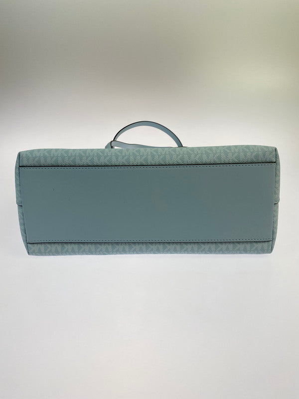 【中古美品】【レディース】 Michael Kors マイケルコース MK SIGNATURE TOTE BAG LIGHT BLUE 35T4S6HT9B MK柄 トートバッグ レディース カバン 180-251130-em-50-min カラー：ライトブルー 万代Net店