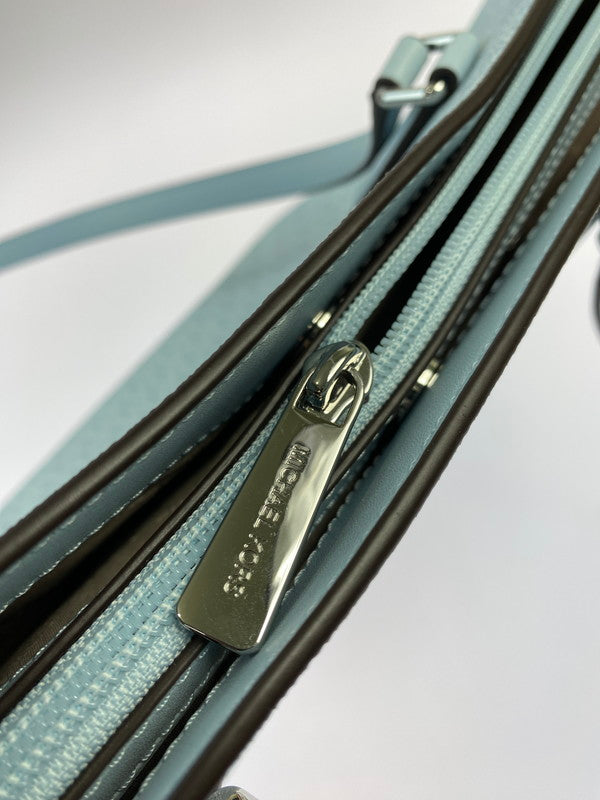 【中古美品】【レディース】 Michael Kors マイケルコース MK SIGNATURE TOTE BAG LIGHT BLUE 35T4S6HT9B MK柄 トートバッグ レディース カバン 180-251130-em-50-min カラー：ライトブルー 万代Net店