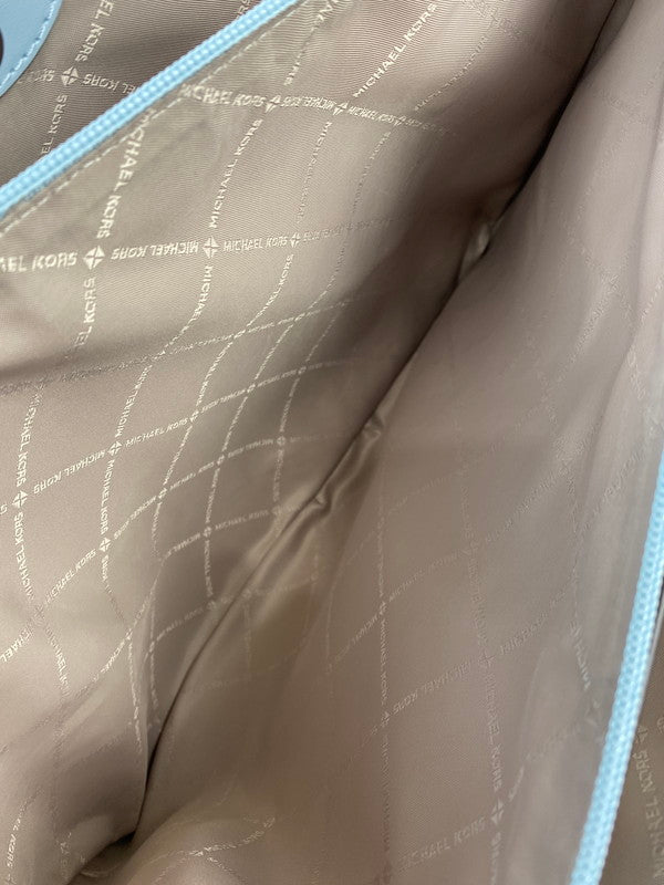 【中古美品】【レディース】 Michael Kors マイケルコース MK SIGNATURE TOTE BAG LIGHT BLUE 35T4S6HT9B MK柄 トートバッグ レディース カバン 180-251130-em-50-min カラー：ライトブルー 万代Net店