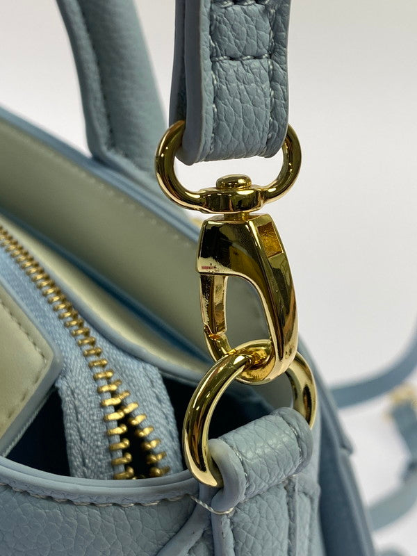 【中古美品】【レディース】 Samantha Vega サマンサベガ FRONT RIBBON SHOULDER BAG LIGHT BULE フロント リボン ショルダー バッグ レディース カバン 188-251130-em-51-min カラー：ライトブルー 万代Net店