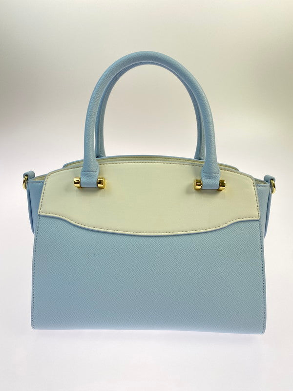 【中古美品】【レディース】 Samantha Vega サマンサベガ FRONT RIBBON SHOULDER BAG LIGHT BULE フロント リボン ショルダー バッグ レディース カバン 188-251130-em-51-min カラー：ライトブルー 万代Net店