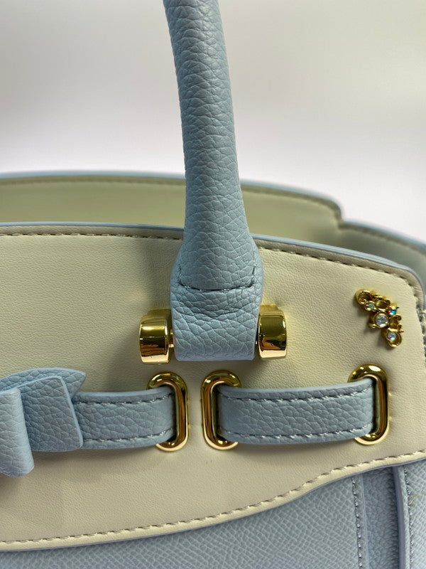 【中古美品】【レディース】 Samantha Vega サマンサベガ FRONT RIBBON SHOULDER BAG LIGHT BULE フロント リボン ショルダー バッグ レディース カバン 188-251130-em-51-min カラー：ライトブルー 万代Net店