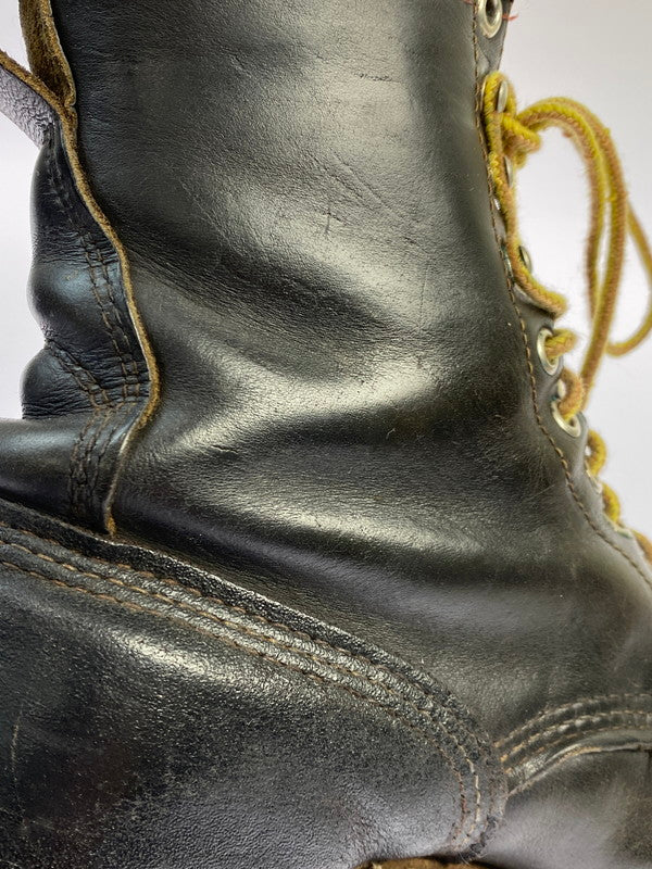 【現状渡し品】【メンズ】 RED WING レッドウィング LOGGER BOOTS 70~80S USA表記有プリントタグ ロガー ブーツ レザー 70～80年代 ヴィンテージ アメリカ製 メンズ ブーツ シューズ 靴 164-251130-em-06-min カラー：ブラック 万代Net店