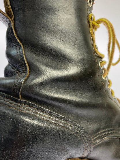 【現状渡し品】【メンズ】 RED WING レッドウィング LOGGER BOOTS 70~80S USA表記有プリントタグ ロガー ブーツ レザー 70～80年代 ヴィンテージ アメリカ製 メンズ ブーツ シューズ 靴 164-251130-em-06-min カラー：ブラック 万代Net店