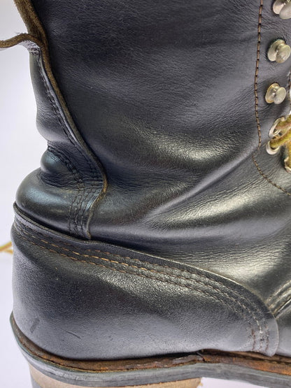 【現状渡し品】【メンズ】 RED WING レッドウィング LOGGER BOOTS 70~80S USA表記有プリントタグ ロガー ブーツ レザー 70～80年代 ヴィンテージ アメリカ製 メンズ ブーツ シューズ 靴 164-251130-em-06-min カラー：ブラック 万代Net店