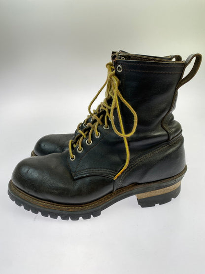 【現状渡し品】【メンズ】 RED WING レッドウィング LOGGER BOOTS 70~80S USA表記有プリントタグ ロガー ブーツ レザー 70～80年代 ヴィンテージ アメリカ製 メンズ ブーツ シューズ 靴 164-251130-em-06-min カラー：ブラック 万代Net店