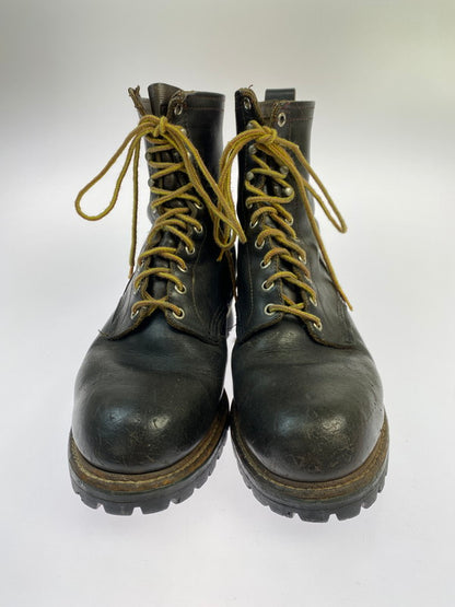 【現状渡し品】【メンズ】 RED WING レッドウィング LOGGER BOOTS 70~80S USA表記有プリントタグ ロガー ブーツ レザー 70～80年代 ヴィンテージ アメリカ製 メンズ ブーツ シューズ 靴 164-251130-em-06-min カラー：ブラック 万代Net店
