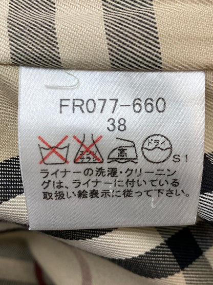 【中古品】【レディース】 BURBERRY バーバリー LONDON ロンドン TRENCH COAT FR077-660 トレンチコート アウター 168-251126-jt-33-min サイズ：38 カラー：ベージュ 万代Net店