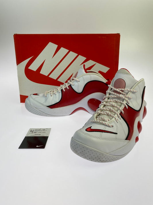 【中古品】【メンズ】 NIKE ナイキ AIR ZOOM FLIGHT 95 TRUE RED DX1165-100 エアズームフライト95 トゥルーレッド スニーカー メンズ 靴 シューズ 160-251124-em-09-min サイズ：26.5cm カラー：ホワイト/レッド 万代Net店
