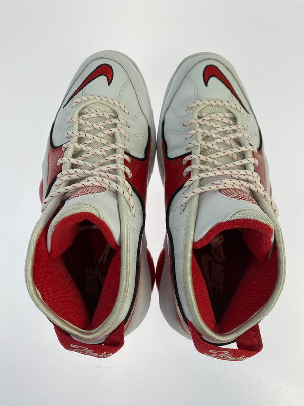 【中古品】【メンズ】 NIKE ナイキ AIR ZOOM FLIGHT 95 TRUE RED DX1165-100 エアズームフライト95 トゥルーレッド スニーカー メンズ 靴 シューズ 160-251124-em-09-min サイズ：26.5cm カラー：ホワイト/レッド 万代Net店