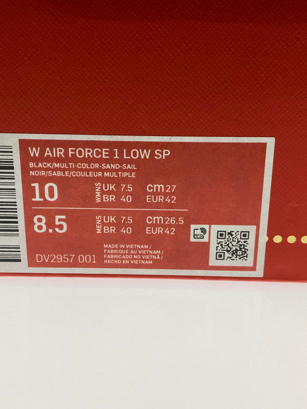 【中古品】【メンズ】 NIKE ナイキ × PREMIUM GOODS プレミアムグッズ WOMEN'S AIR FORCE 1 LOW THE SOPHIA DV2957-001 ウィメンズ エアフォース1 ロー ザ ソフィア スニーカー メンズ 160-251124-em-12-min サイズ：27.0cm カラー：ブラック/マルチカラー 万代Net店