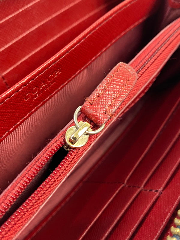 【現状渡し品】【レディース】 COACH コーチ ラウンドファスナー シグネチャー アコーディオン ジップアラウンド ウォレット F53769 長財布 ラウンドファスナーウォレット 181-251129-kk-42-min カラー：ミッドナイトブルー 万代Net店