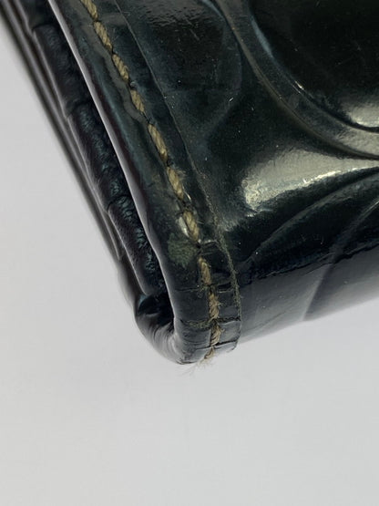 【現状渡し品】【レディース】 COACH コーチ ターンロックエンボスパテント スリム ロングウォレット F43583SV 長財布 181-251129-kk-41-min カラー：ブラック 万代Net店