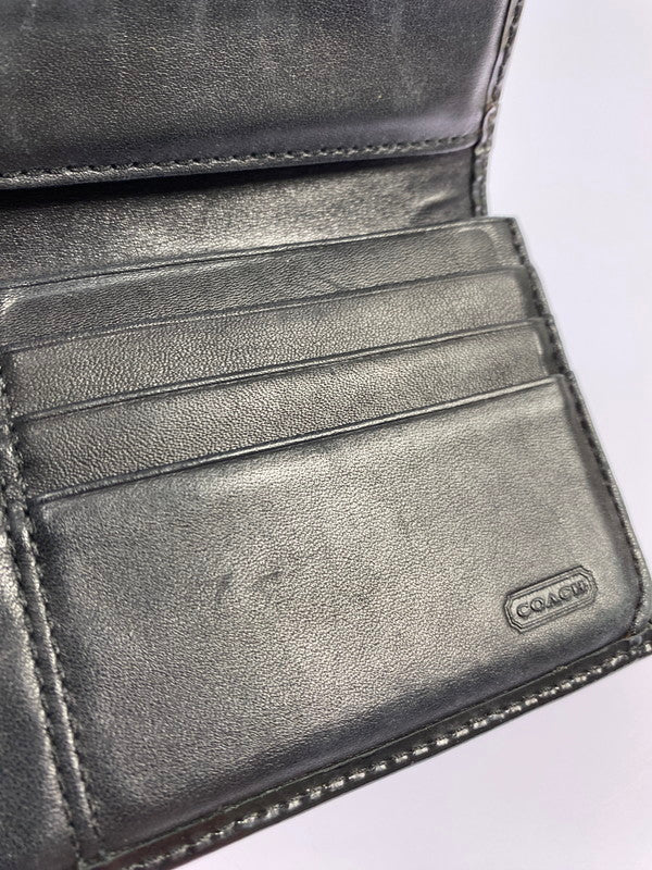 【現状渡し品】【レディース】 COACH コーチ ターンロックエンボスパテント スリム ロングウォレット F43583SV 長財布 181-251129-kk-41-min カラー：ブラック 万代Net店