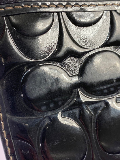 【現状渡し品】【レディース】 COACH コーチ ターンロックエンボスパテント スリム ロングウォレット F43583SV 長財布 181-251129-kk-41-min カラー：ブラック 万代Net店