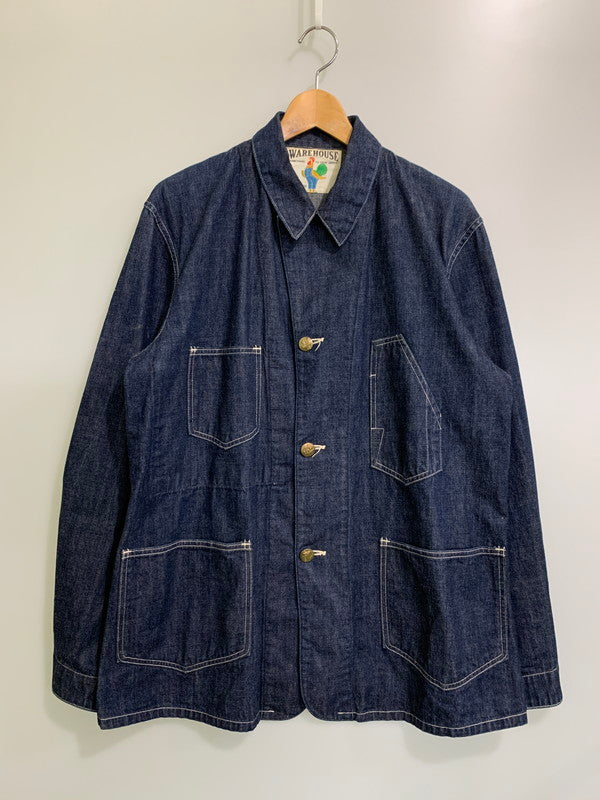 【中古美品】【メンズ】 WAREHOUSE ウエアハウス 20'S UNIQUE POCKET DENIM COVERALL 20年代ユニーク ポケット デニム カバーオール アウター 145-251126-jt-01-min サイズ：40 カラー：インディゴ 万代Net店