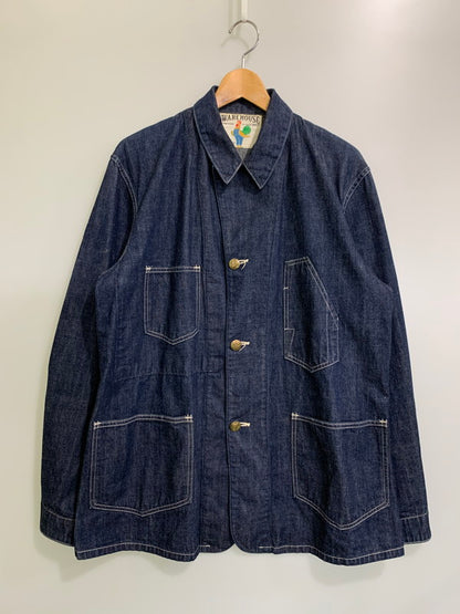 【中古美品】【メンズ】 WAREHOUSE ウエアハウス 20'S UNIQUE POCKET DENIM COVERALL 20年代ユニーク ポケット デニム カバーオール アウター 145-251126-jt-01-min サイズ：40 カラー：インディゴ 万代Net店