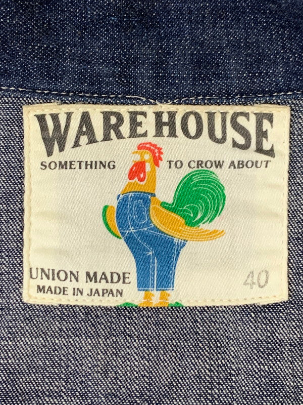 【中古美品】【メンズ】 WAREHOUSE ウエアハウス 20'S UNIQUE POCKET DENIM COVERALL 20年代ユニーク ポケット デニム カバーオール アウター 145-251126-jt-01-min サイズ：40 カラー：インディゴ 万代Net店