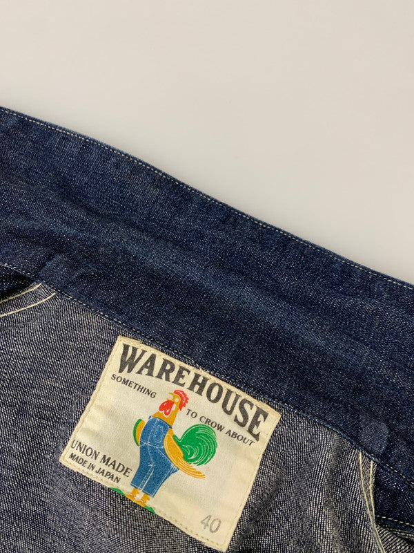 【中古美品】【メンズ】 WAREHOUSE ウエアハウス 20'S UNIQUE POCKET DENIM COVERALL 20年代ユニーク ポケット デニム カバーオール アウター 145-251126-jt-01-min サイズ：40 カラー：インディゴ 万代Net店