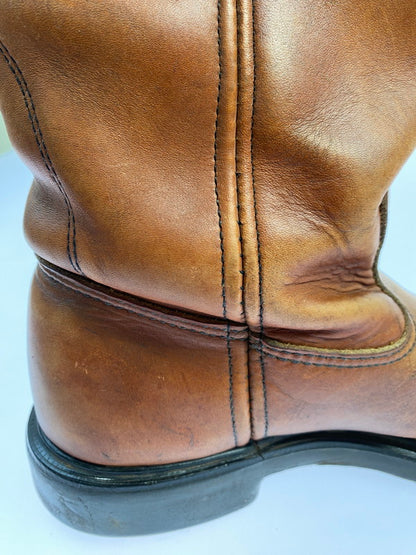 【現状渡し品】【メンズ】 RED WING レッドウィング PECOS BOOTS 90'S プリント羽タグ 1155 ペコス ブーツ 90年代 ウェスタン ブーツ メンズ 靴 ヴィンテージ 164-251130-em-08-min カラー：ブラウン 万代Net店