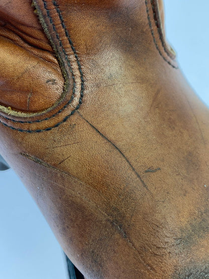 【現状渡し品】【メンズ】 RED WING レッドウィング PECOS BOOTS 90'S プリント羽タグ 1155 ペコス ブーツ 90年代 ウェスタン ブーツ メンズ 靴 ヴィンテージ 164-251130-em-08-min カラー：ブラウン 万代Net店