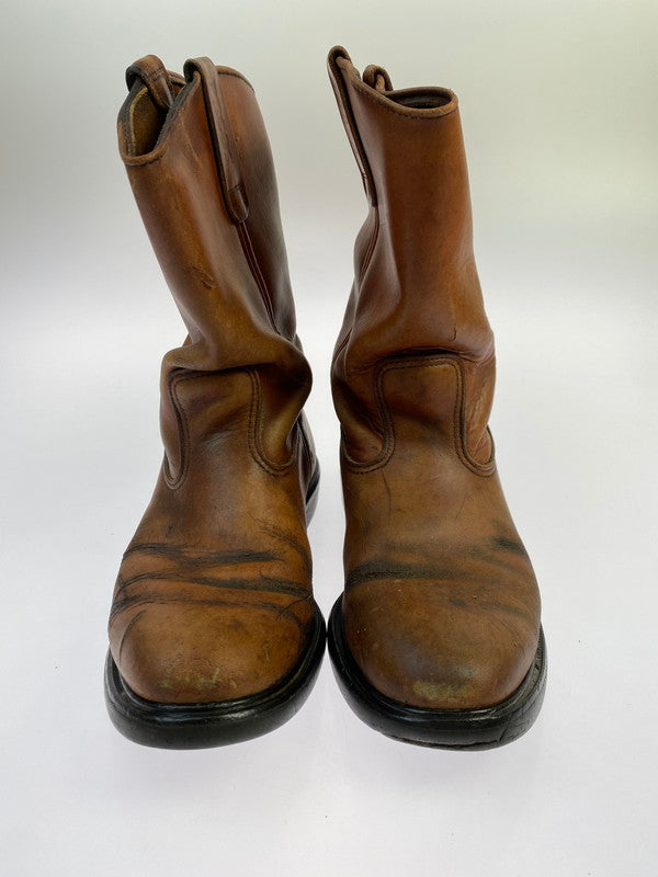 【現状渡し品】【メンズ】 RED WING レッドウィング PECOS BOOTS 90'S プリント羽タグ 1155 ペコス ブーツ 90年代 ウェスタン ブーツ メンズ 靴 ヴィンテージ 164-251130-em-08-min カラー：ブラウン 万代Net店