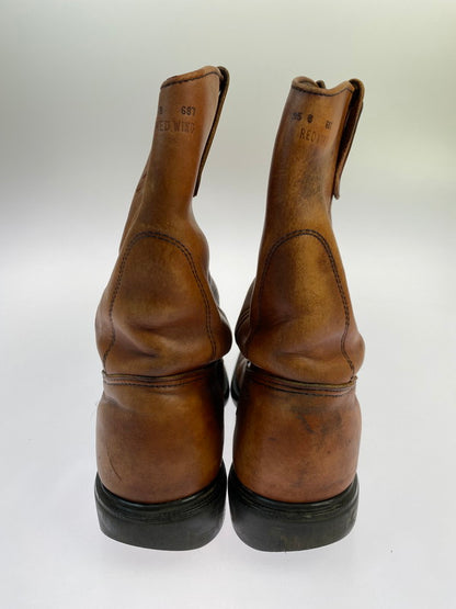 【現状渡し品】【メンズ】 RED WING レッドウィング PECOS BOOTS 90'S プリント羽タグ 1155 ペコス ブーツ 90年代 ウェスタン ブーツ メンズ 靴 ヴィンテージ 164-251130-em-08-min カラー：ブラウン 万代Net店