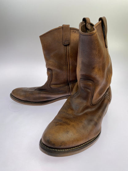 【現状渡し品】【メンズ】 RED WING レッドウィング PECOS BOOTS 90'S プリント羽タグ 1155 ペコス ブーツ 90年代 ウェスタン ブーツ メンズ 靴 ヴィンテージ 164-251130-em-07-min カラー：ブラウン 万代Net店