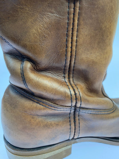 【現状渡し品】【メンズ】 RED WING レッドウィング PECOS BOOTS 90'S プリント羽タグ 1155 ペコス ブーツ 90年代 ウェスタン ブーツ メンズ 靴 ヴィンテージ 164-251130-em-07-min カラー：ブラウン 万代Net店