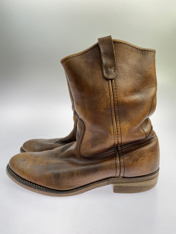 【現状渡し品】【メンズ】 RED WING レッドウィング PECOS BOOTS 90'S プリント羽タグ 1155 ペコス ブーツ 90年代 ウェスタン ブーツ メンズ 靴 ヴィンテージ 164-251130-em-07-min カラー：ブラウン 万代Net店