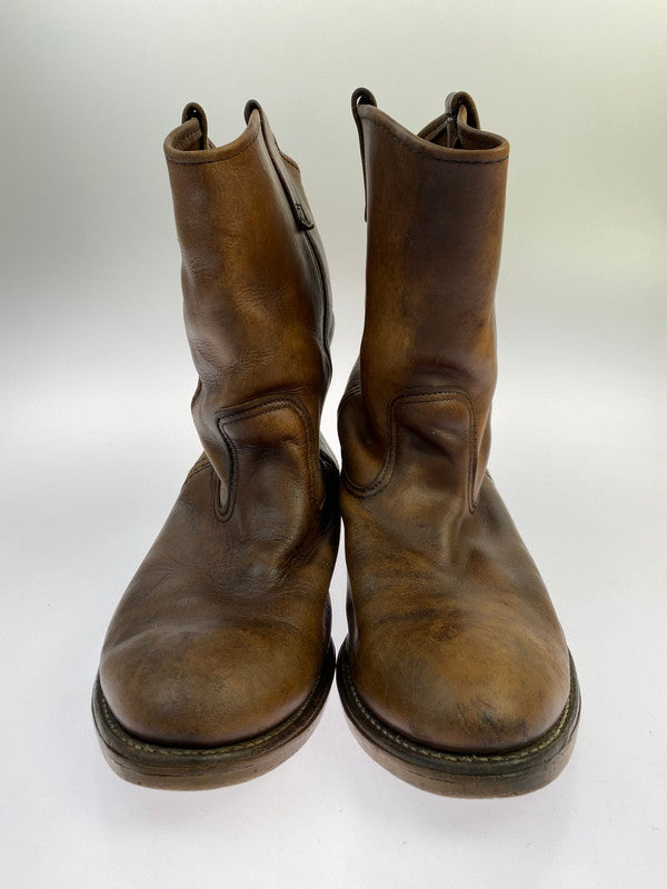 【現状渡し品】【メンズ】 RED WING レッドウィング PECOS BOOTS 90'S プリント羽タグ 1155 ペコス ブーツ 90年代 ウェスタン ブーツ メンズ 靴 ヴィンテージ 164-251130-em-07-min カラー：ブラウン 万代Net店