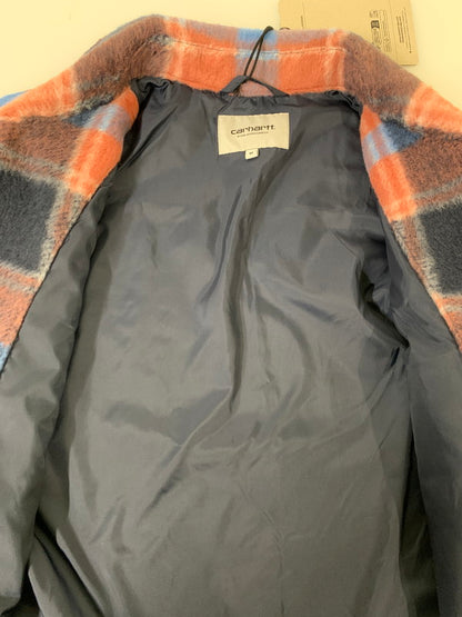 【中古美品】【メンズ】 Carhartt カーハート WIP ダブリュー アイー ピー KYRON SHIRT JAC カイロン シャツ ジャケット アウター 142-251126-jt-07-min サイズ：M カラー：オレンジ/ブルー 万代Net店