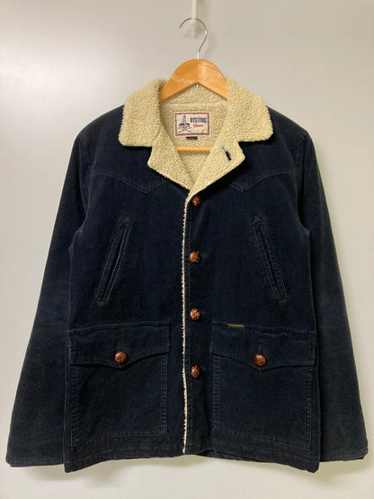 【中古品】【メンズ】 HYSTERIC GLAMOUR ヒステリックグラマー DECK JACKET 0214AC01 デッキ ジャケット メンズ アウター 裏ボア コーデュロイ素材 140-251128-em-16-min サイズ：S カラー：ネイビー 万代Net店
