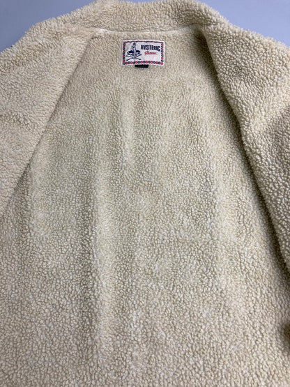 【中古品】【メンズ】 HYSTERIC GLAMOUR ヒステリックグラマー DECK JACKET 0214AC01 デッキ ジャケット メンズ アウター 裏ボア コーデュロイ素材 140-251128-em-16-min サイズ：S カラー：ネイビー 万代Net店