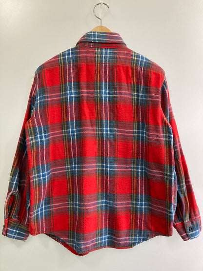 【中古品】【メンズ】 FIVE BROTHER ファイブブラザー 60-70'S 森タグ FLANNEL SHIRT 60-70年代 フランネルシャツ トップス 146-251125-jt-29-min サイズ：15 1/2 カラー：レッド 万代Net店