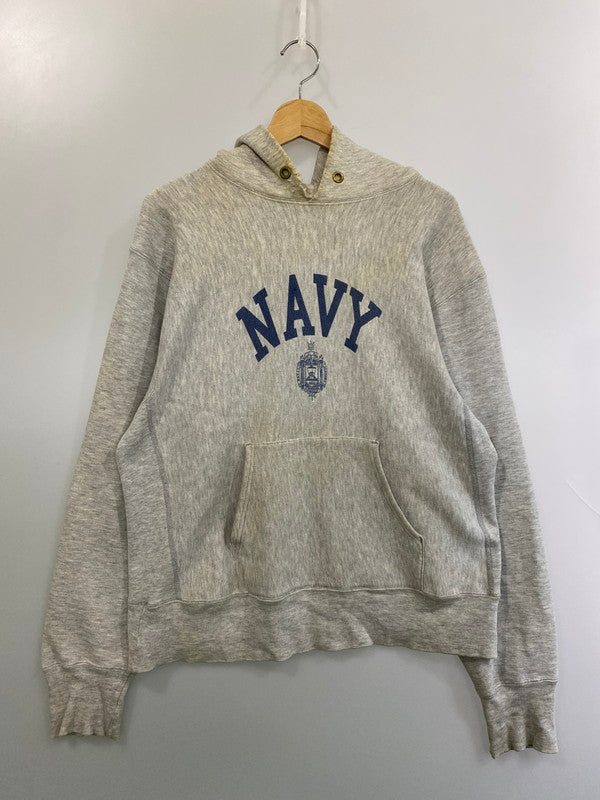 【中古品】【メンズ】 Champion チャンピオン 80'S REVERSE WEAVE HOODIE NAVY 80年代 リバースウィーブ フーディ パーカー トップス 146-251126-jt-32-min サイズ：L カラー：グレー 万代Net店