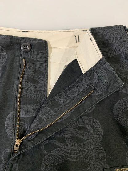 【中古品】【メンズ】 HYSTERIC GLAMOUR ヒステリックグラマー SNAKE LOOP CARGO PANTS 02233AP13 スネーク ループ カーゴパンツ ボトムス 151-251125-yn-31-min サイズ：L カラー：ブラック 万代Net店