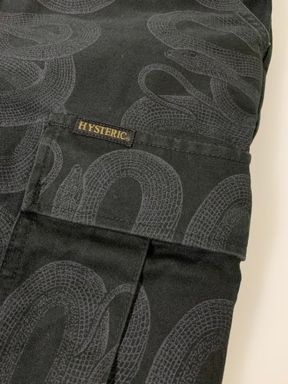 【中古品】【メンズ】 HYSTERIC GLAMOUR ヒステリックグラマー SNAKE LOOP CARGO PANTS 02233AP13 スネーク ループ カーゴパンツ ボトムス 151-251125-yn-31-min サイズ：L カラー：ブラック 万代Net店