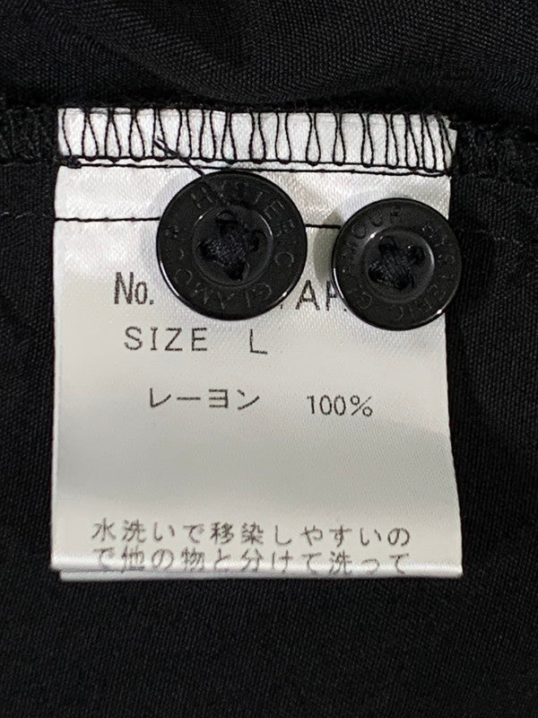 【中古品】【メンズ】 HYSTERIC GLAMOUR ヒステリックグラマー OPEN COLLAR SHIRT 02241AH05 HYSTERIC HELLワッペン オープンカラーシャツ 半袖シャツ トップス 140-251125-yn-28-min サイズ：L カラー：ブラック 万代Net店