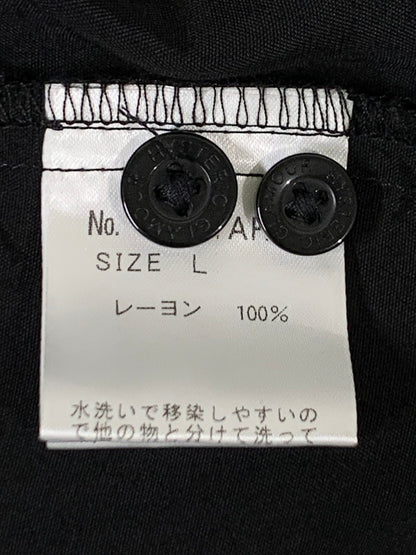 【中古品】【メンズ】 HYSTERIC GLAMOUR ヒステリックグラマー OPEN COLLAR SHIRT 02241AH05 HYSTERIC HELLワッペン オープンカラーシャツ 半袖シャツ トップス 140-251125-yn-28-min サイズ：L カラー：ブラック 万代Net店